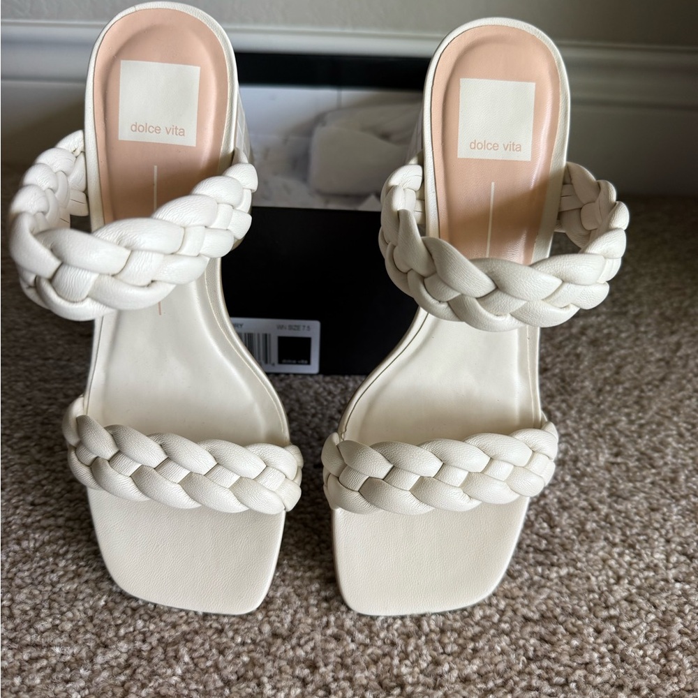 Dolce Vita Women's Cream Braided Sandals
